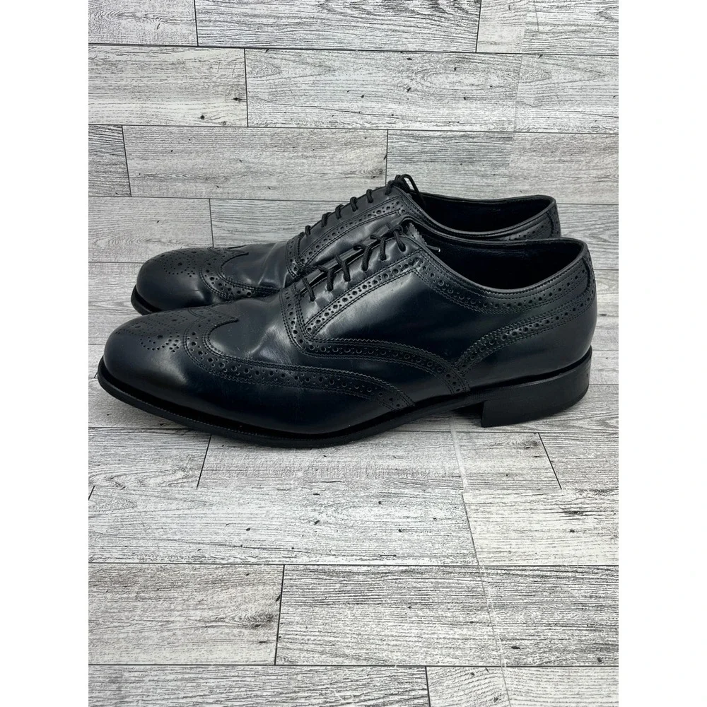 Florsheim Men Black‎ Leather Wingtip Brogue Oxford Dress Shoes 17066-01 Size 12D